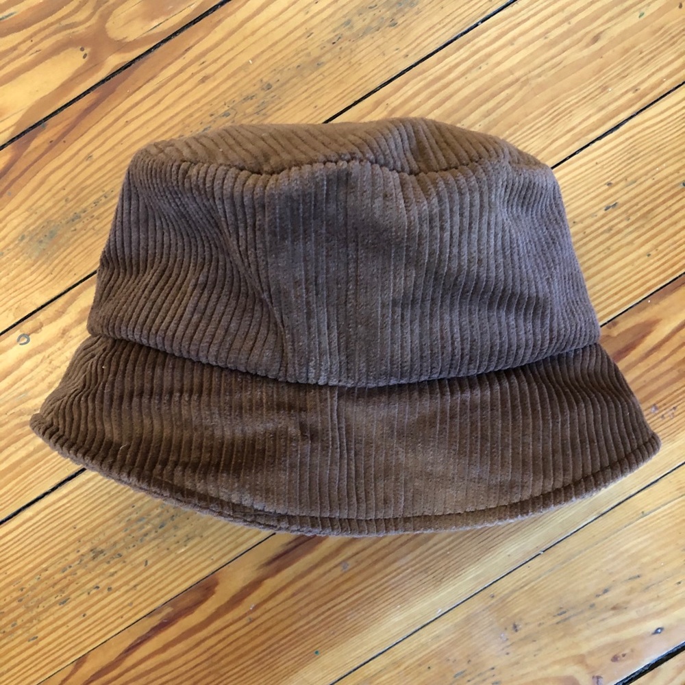 brown corduroy bucket hat